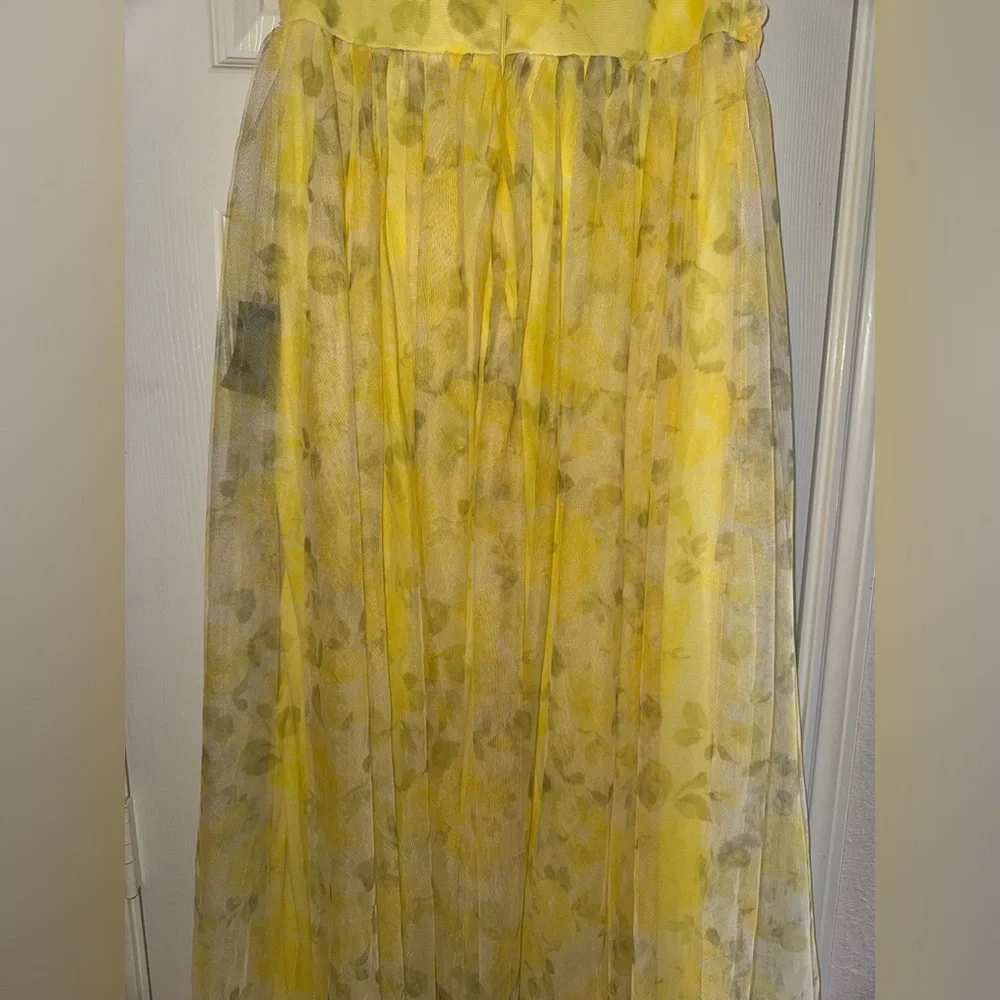NWT Lulu's Yellow Floral Dress - Picture 7 of 7